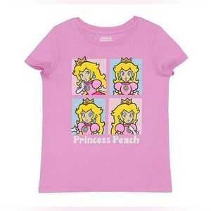 Girls Jumping Beans Nintendo Princess Peach Graphic Tee Size 4 BNWT